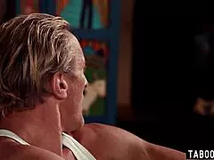 Yoga babe Lilith Grace's gangbang starts with accidental double penetration