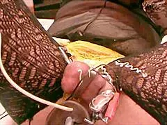 jett hoover cums too quick first time with that big black dildo injection then fucks her ass with hot curling iron