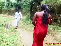 African goddess worship leads to bush fucking with monster black cock creampie