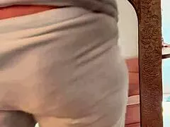 plump amateur milf wife records mirror fuck session with horny husband