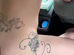 Whore's wild public car reverse cowgirl rides captured in raw homemade pov compilation!