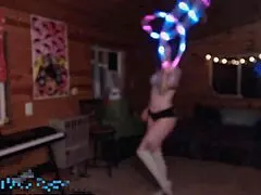 Clumsy Webcam Nympho Shatters Lightbulb Mid-Triquetra Dance Flow Blooper