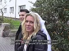 Debt4k Slutty Blonde Bride Cheats Husband Cuckold Cash Sex Homemade Reality High Def Old Amateur