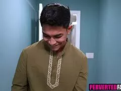 Stepson, bury your face in mommy's juicy latina pussy now