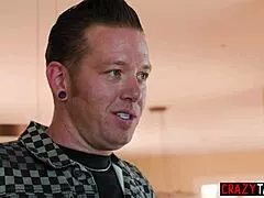 Arrogant blonde milf Katie Morgan slams perfect ass on boyfriend's big cock