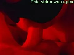 COCK HUNGRY milf blindfolded sucks strokes plump bbw lips close-up homemade then swallows every drop slut wife 1on1