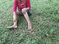 damn stepmom fingering her pussy in the jungle then hotel room gets hardcore fucked near nature indian aunt big ass