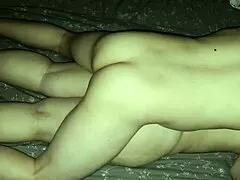 A juicy cumshot drips down stepmom's back after rough pounding