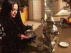 sexy mom's gaping asshole fingered deep in stockings during wild threesome