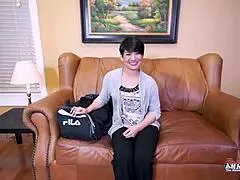 busty jae scott gags on cock before getting her pussy slammed hard