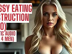 Pussy eating instruction guides your tongue on wet milf folds for erotic cunilingus muff diving ASMR HFO JOI.