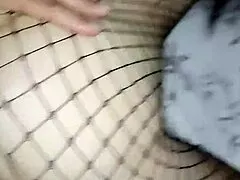 skinny wife fucked hard in bathroom then anal pounded on bed in stockings