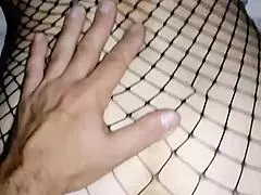 skinny wife fucked hard in bathroom then anal pounded on bed in stockings