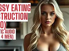 Pussy eating instruction guides your tongue on wet milf folds for erotic cunilingus muff diving ASMR HFO JOI.