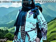 Hijab Wife Cheats Swallows Lover's Cum While Hubby Vacations