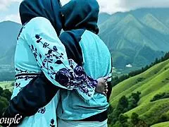 Hijab Wife Cheats Swallows Lover's Cum While Hubby Vacations