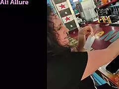 whoa ali allure squirts on new anal toy then takes creampie from stranger after bike ride 😏