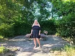 bareback fan fuck outdoors part 4 cumshot deepthroat in public woods