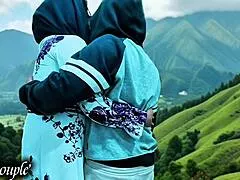 Hijab Wife Cheats Swallows Lover's Cum While Hubby Vacations