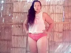 Curvy Latina Milf Dances in Tight Lingerie