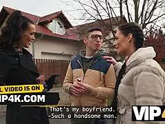 Vip4k Skinny European Cougar Mommy Dominates Tattooed Boyfriend Leather Cheating Pussy Fuck Moaning Hardcore