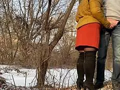 hey check out this hot stepmom peeing outside with me