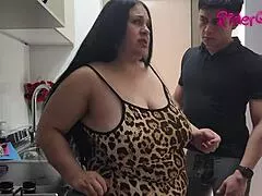 what if your chubby latina mother-in-law sneaks real homemade creampie action right now