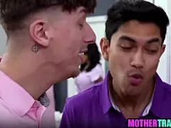 Step moms deliver steamy massages before group pounding step sons relentlessly