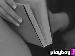 Cute Blonde Model Strips Naked Outdoors for Playboy