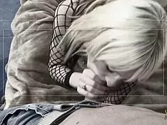 This milf loves tasting cum after riding big cock doggystyle in heels!!