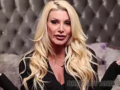 Brittany Andrews Teases in Cozy Lingerie During Sensual Masturbation Session