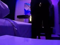 secretary fucks in front of cuckold husband while he watches helplessly