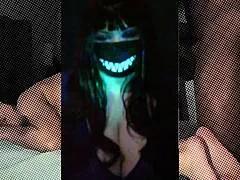 Can this chubby redhead goth handle my huge dildo on her big nipples? 😏