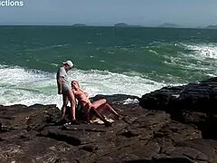 Busty Blonde Pornstar Takes BBC Anal in Outdoor Threesome with Double Penetration and Cumshots