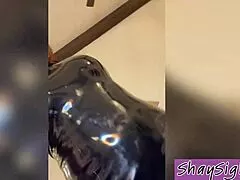 Shay Sights Milf in Latex Edges Viewer Then Fucks Cum Out