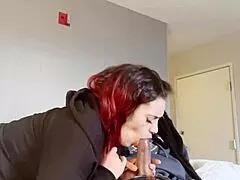 petite redhead gaktrizzy sucks monster bbc with purple braces deepthroat collab