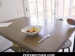 macey jade sucks stepson big cock then rides for cum comfort