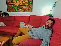 Spanish couple breaks up over toilet paper but ends in wild creampie doggystyle