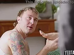 Cheating wife commands husband and boyfriend in threesome