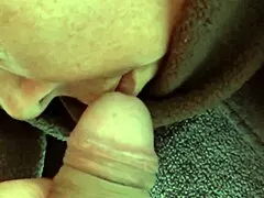 stepson rubs cock on my lips while i rest then i suck till he cums 😋💦