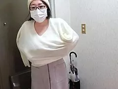 perverted housewife masturbating right in the entrance, full video uncut