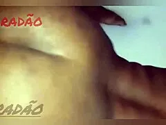 Preta squirts hard while taking thick creampie deep in her tight ass