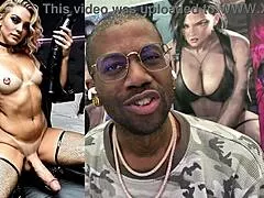 BEAUTIFUL TRANS MILF HANDS-FREE CUMMING WITH HUGE TOYS STRETCHING THAT TIGHT ASS