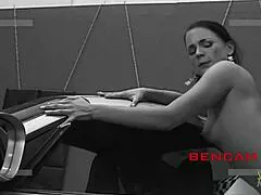 picture this: fancy car pulls up, now brunette and blonde milfs beg for monster cocks in a pounding foursome