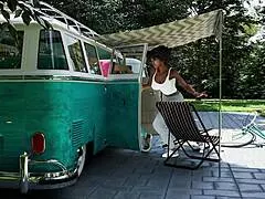 milfs of sunville 2 ebony milf rides cock outdoors