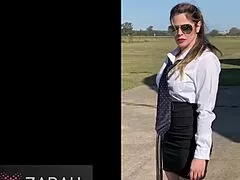 this latina milf pilot rides that big cock cowgirl style in lingerie her big ass grinding hard