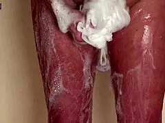 Shower Adventures with Tattooed Blonde Milf Explode!