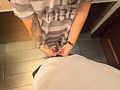 wanna see stranger fill my panties with cum in restaurant toilet again?