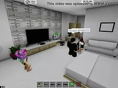 Guy with big dick cums hard with two hotties on bed