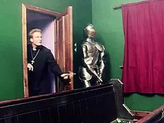 Brunette milf revives demonic blonde's big boobs then they ride cocks in group orgy!